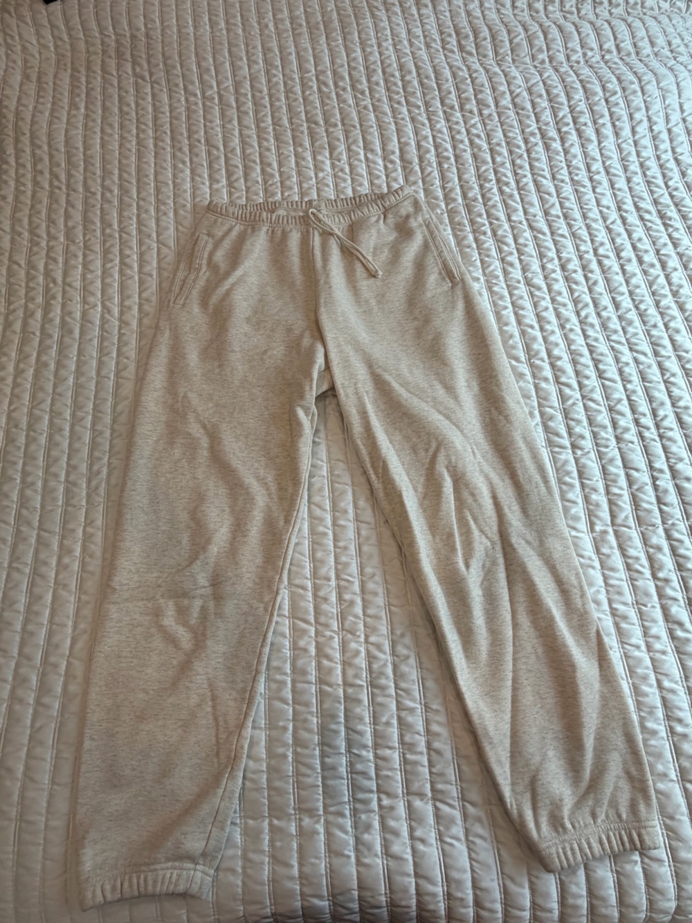 SKIMS Light Heather Gray Track Joggers